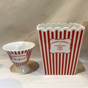 Robert Gordon Australia Porcelain Carnival Popcorn & Pure Fresh Ice Cream Cup